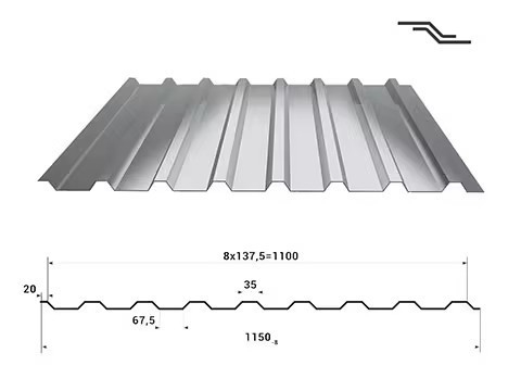 Ưu đãi đặc biệt trên Z61-Z90 Lớp phủ thép mái lợp galvanized cho chiều rộng 470mm